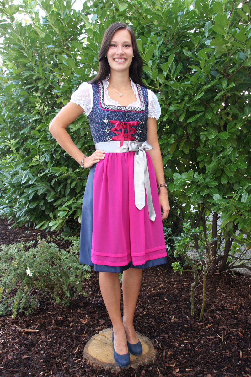 Pinkes Kleid von Trachten Dexel Trachtenstoffe-Dirndl-Lederhosen